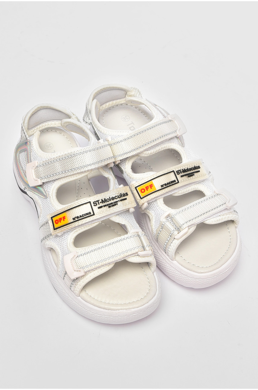 Сандалии женские белого цвета на липучках 9242а 201120 Сандалии женские белого цвета на липучках 9242а 201120