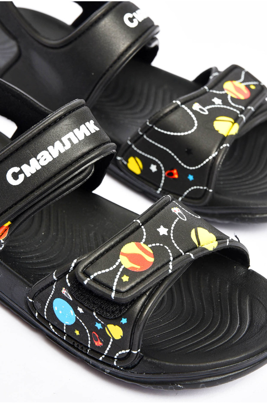 Сандали детские для мальчика черного цвета 8001-1 201141
