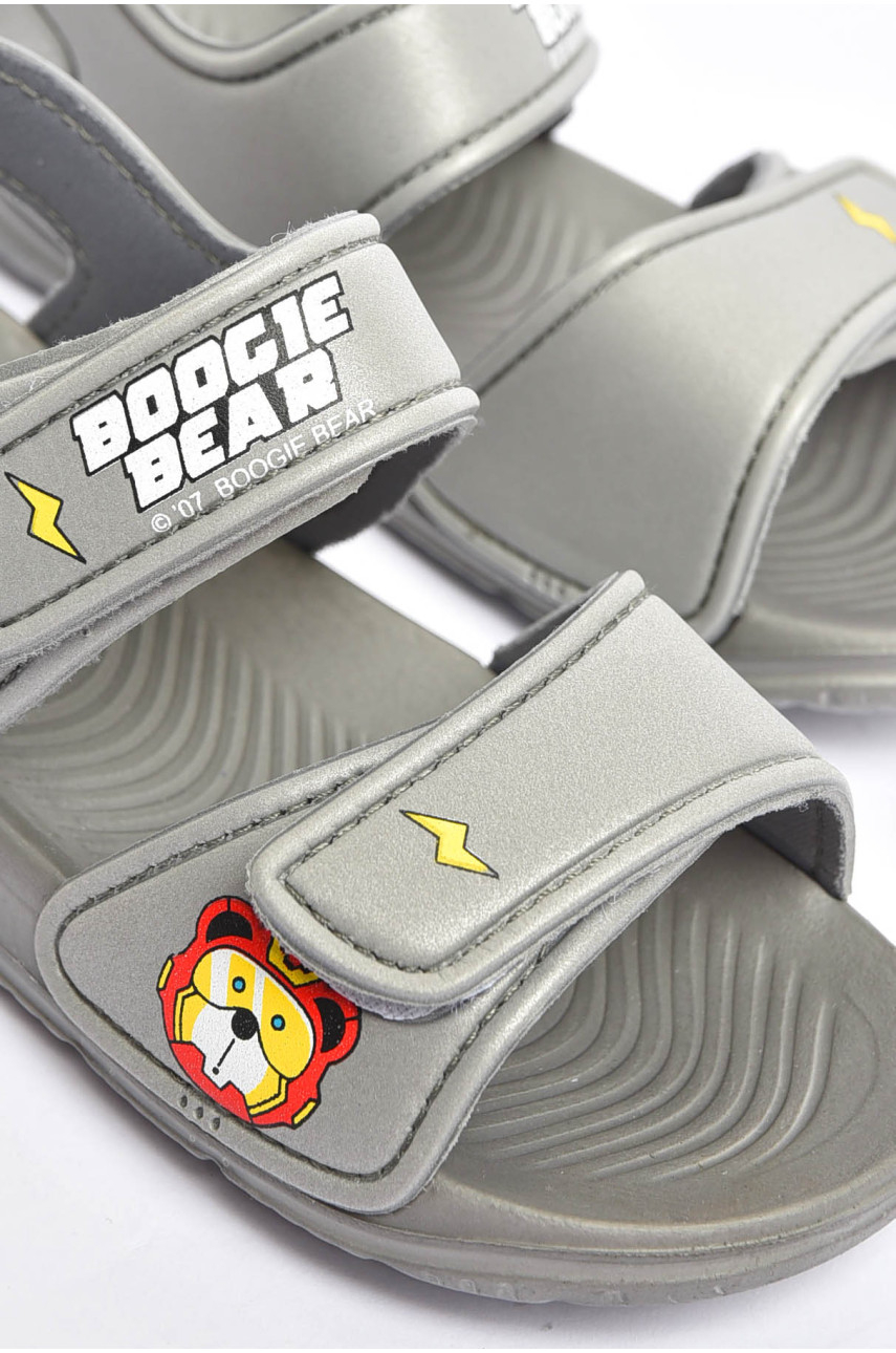 Сандали детские для мальчика серого цвета 8003-3 201143