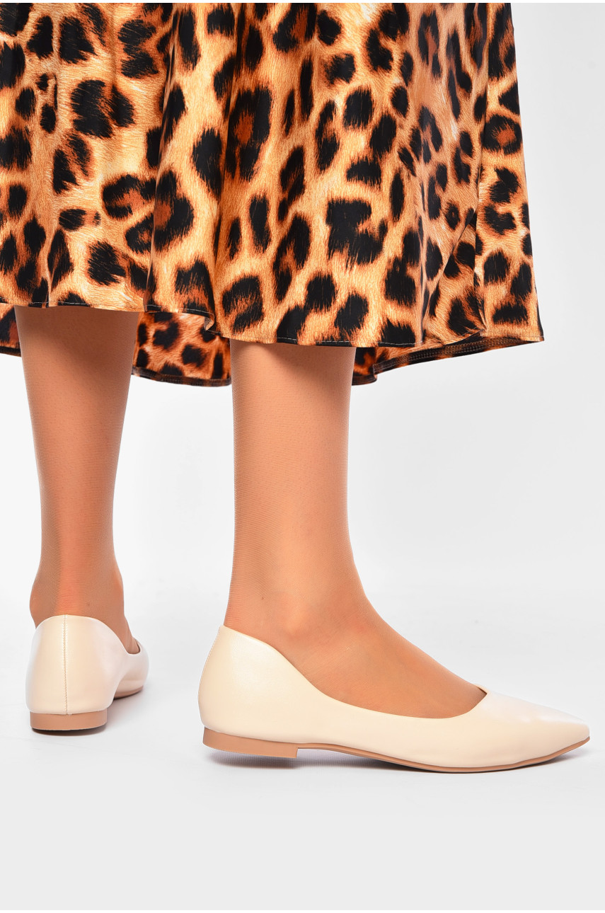 Балетки женские бежевого цвета 330-3 201161