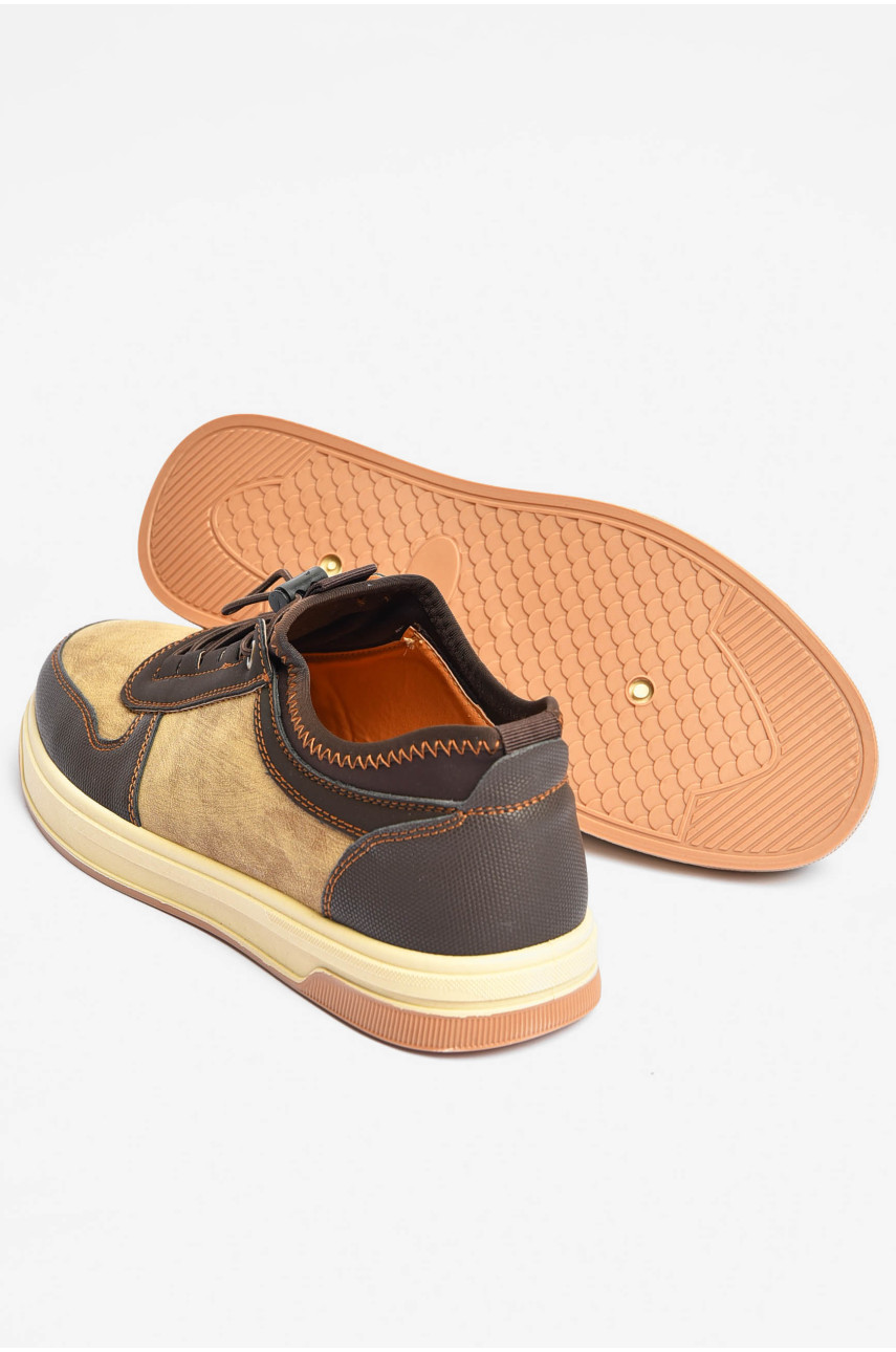 Кросівки чоловічі бежевого кольору на шнурівці 926-6 201170