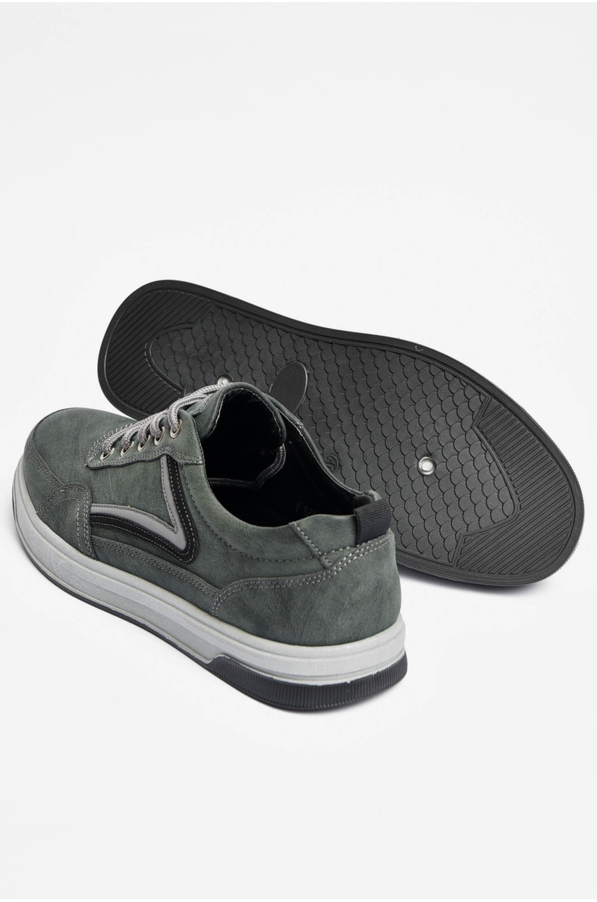 Кросівки чоловічі чорного кольору на шнурівці 923-3 201172