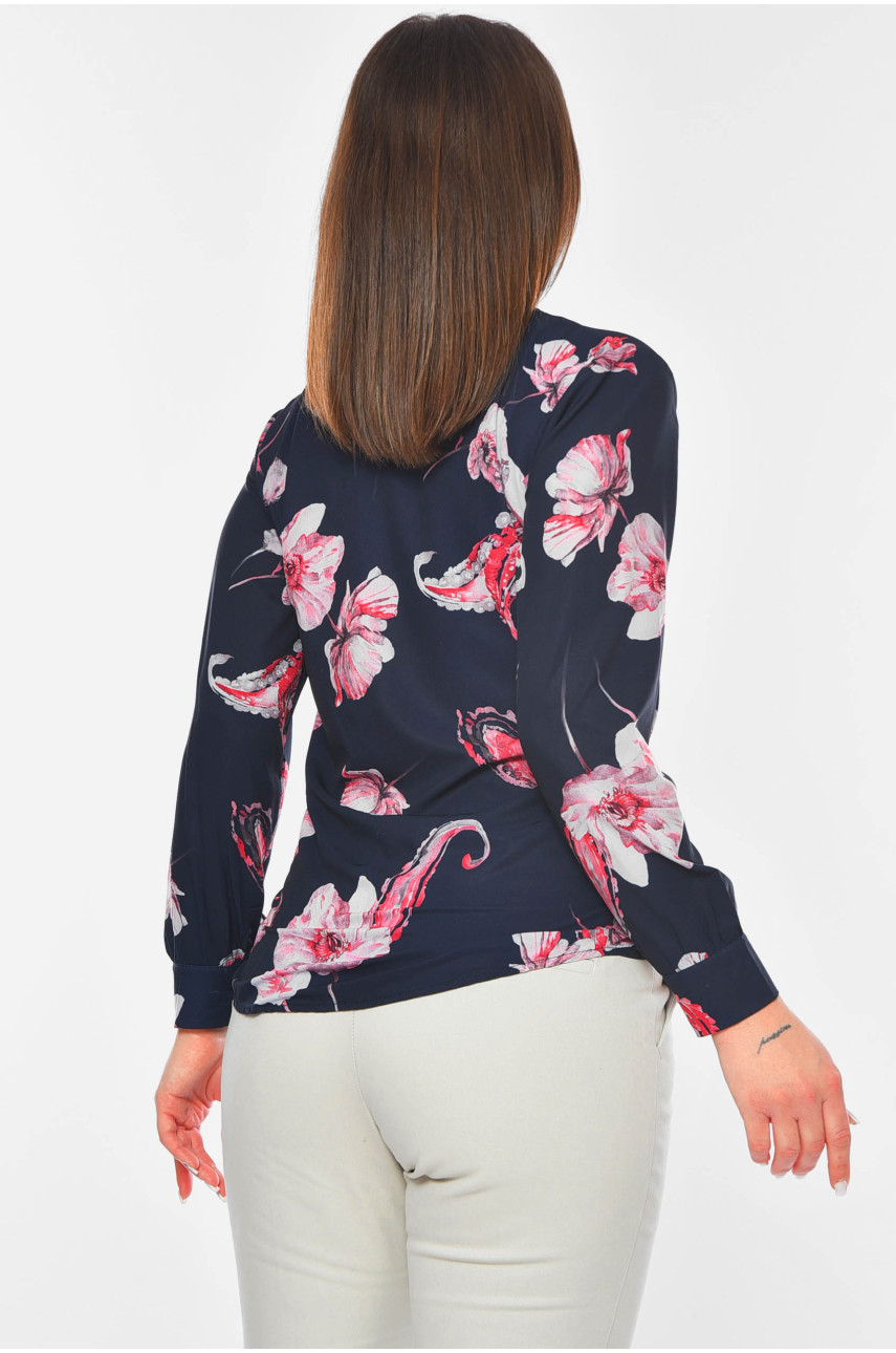 Блуза женская черного цвета с принтом 1012 201176 Блуза женская черного цвета с принтом 1012 201176