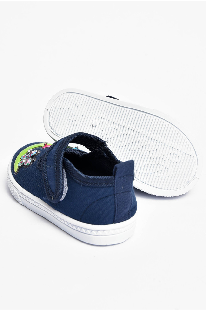 Мокасини дитячі для дівчинки темно-синього кольору 76 201182