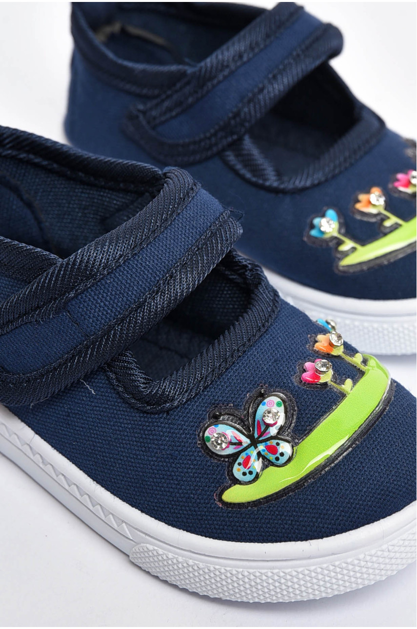 Мокасини дитячі для дівчинки темно-синього кольору 76 201182