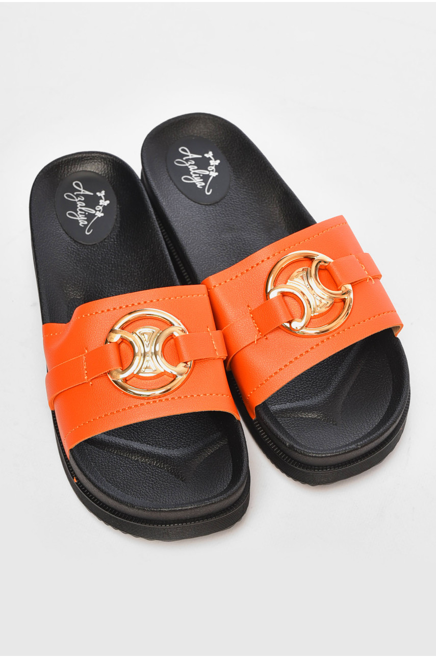 Шльопанці жіночі помаранчевого кольору 2010-1 201185