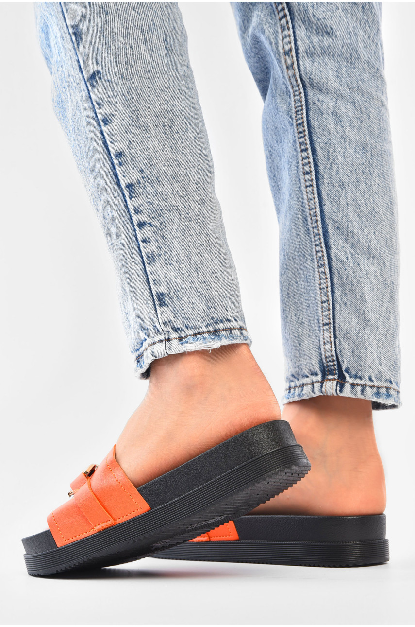 Шльопанці жіночі помаранчевого кольору 2010-2 201188