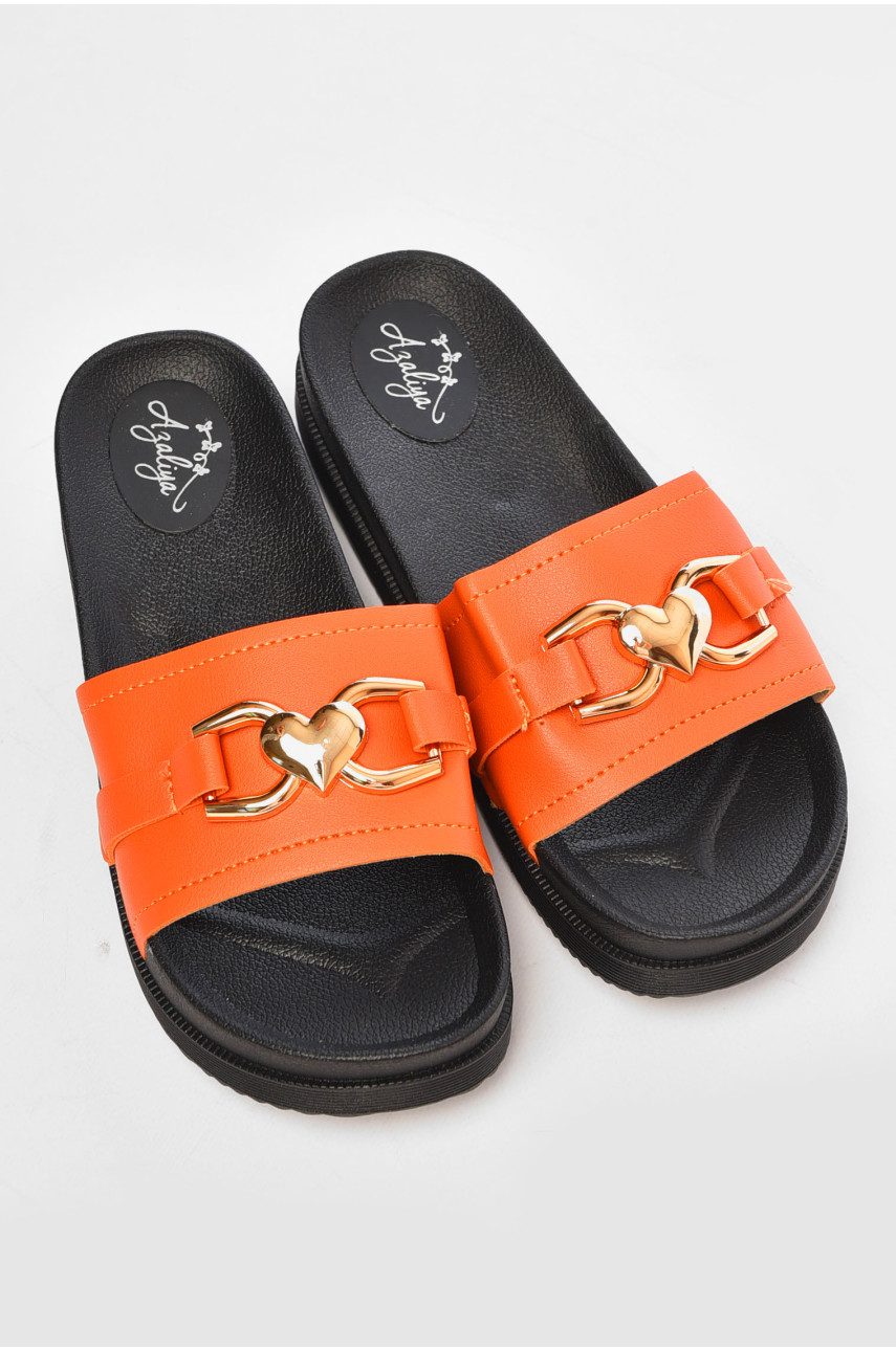 Шльопанці жіночі помаранчевого кольору 2010-2 201188