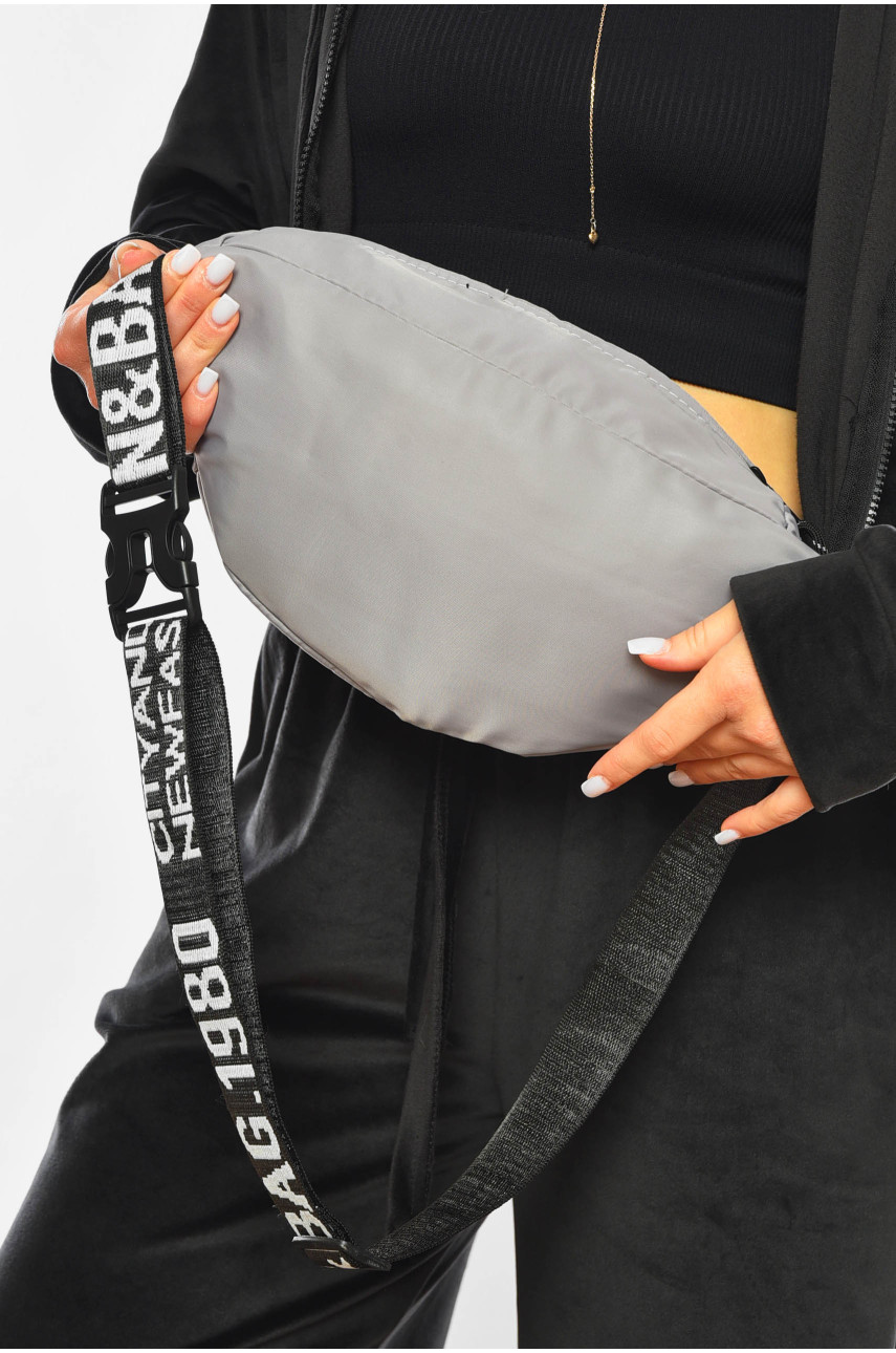 Бананка женская однотонная серого цвета 533-3 201192