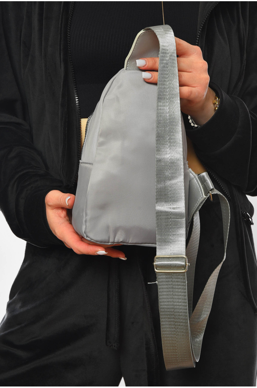 Бананка женская однотонная серого цвета 533-1 201204