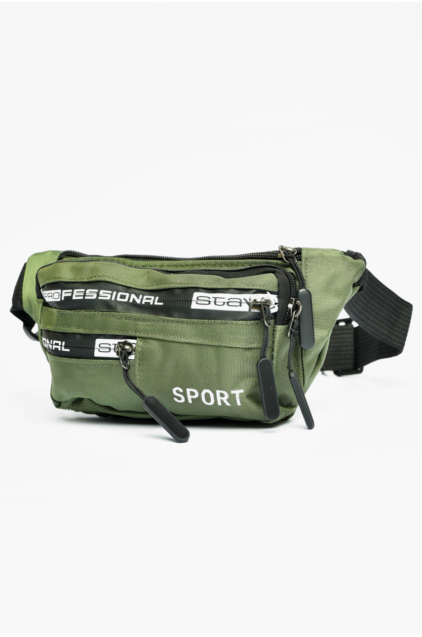 Бананка чоловіча текстильна зеленого кольору 559-1 201207 Бананка чоловіча текстильна зеленого кольору 559-1 201207