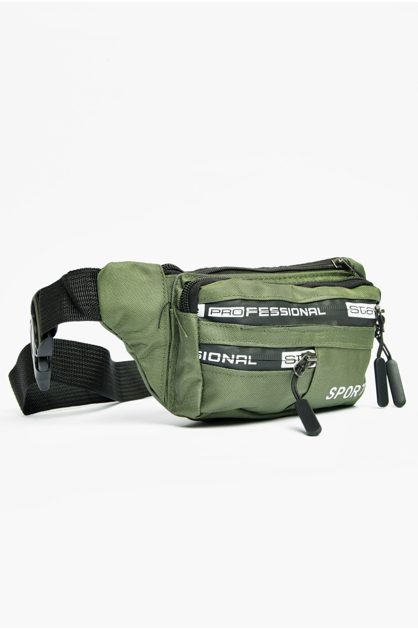 Бананка чоловіча текстильна зеленого кольору 559-1 201207 Бананка чоловіча текстильна зеленого кольору 559-1 201207