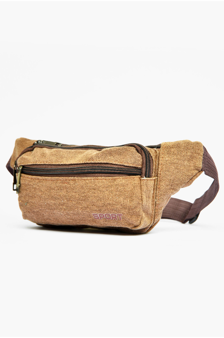 Бананка мужская текстильная коричневого цвета 9022 201213 Бананка мужская текстильная коричневого цвета 9022 201213