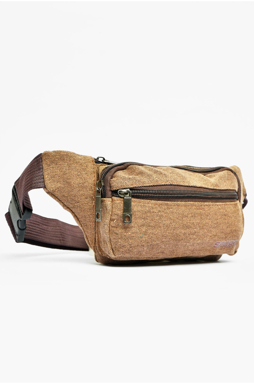 Бананка мужская текстильная коричневого цвета 9022 201213 Бананка мужская текстильная коричневого цвета 9022 201213