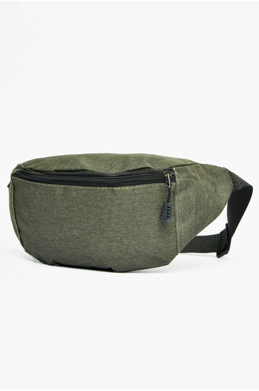 Бананка мужская текстильная тёмно-зеленого цвета 5033 201214 Бананка мужская текстильная тёмно-зеленого цвета 5033 201214