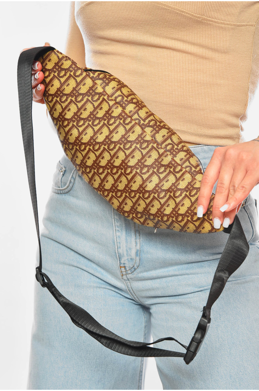 Бананка женская из экокожи светло-коричневого цвета 9194 201217