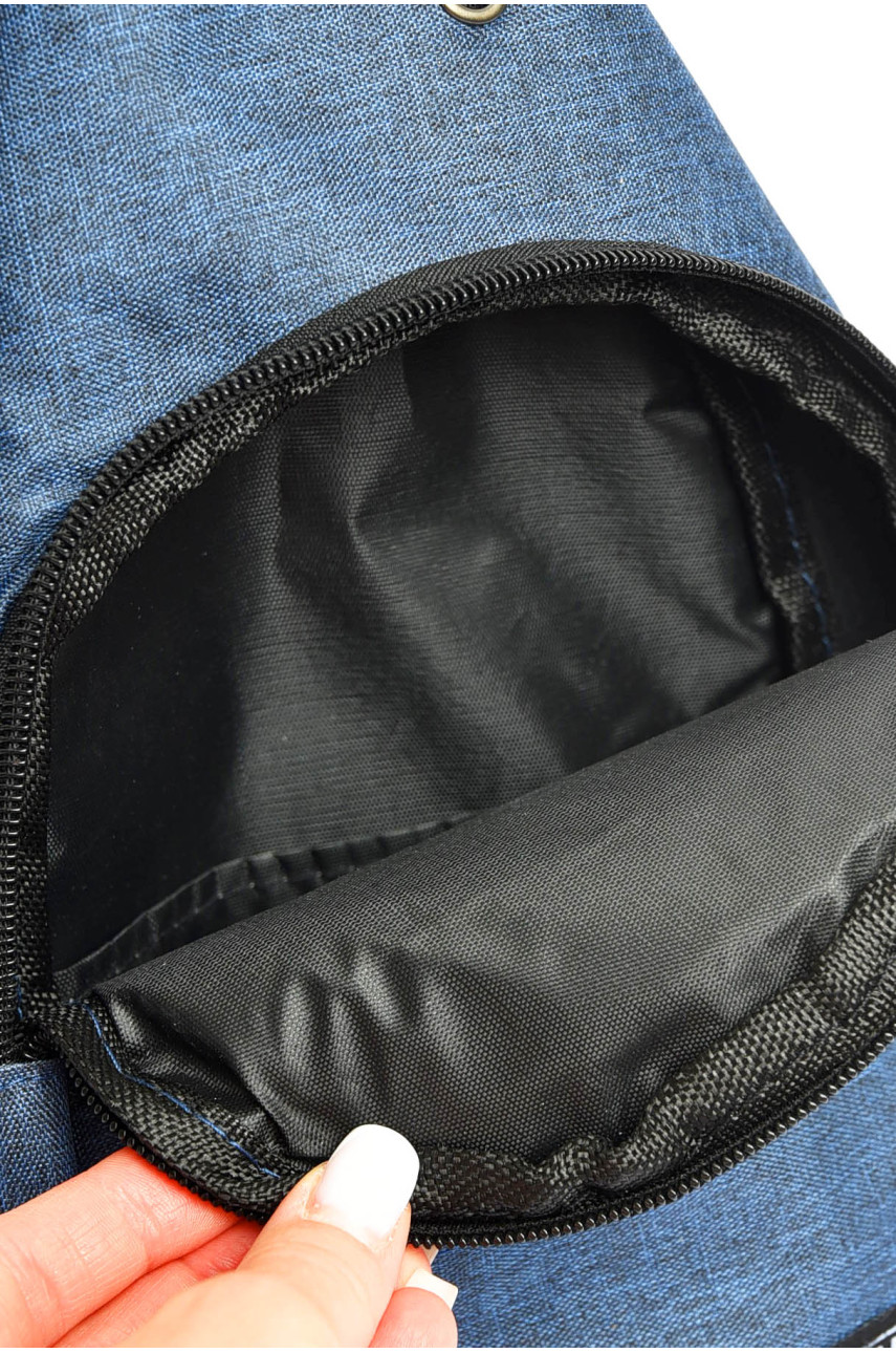 Бананка мужская текстильная синего цвета 2024 201221 Бананка мужская текстильная синего цвета 2024 201221