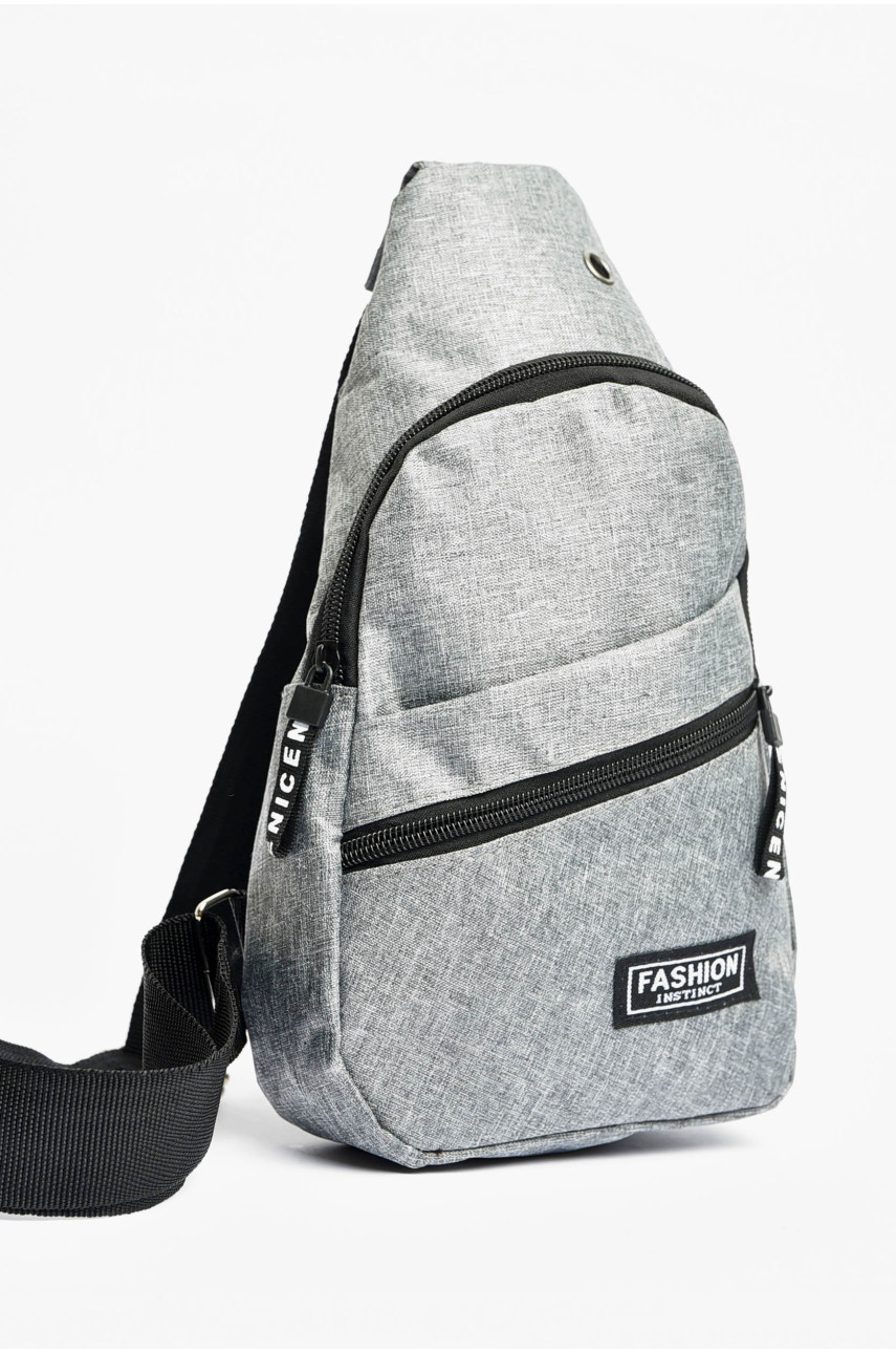 Бананка чоловіча текстильна сірого кольору 2024 201222