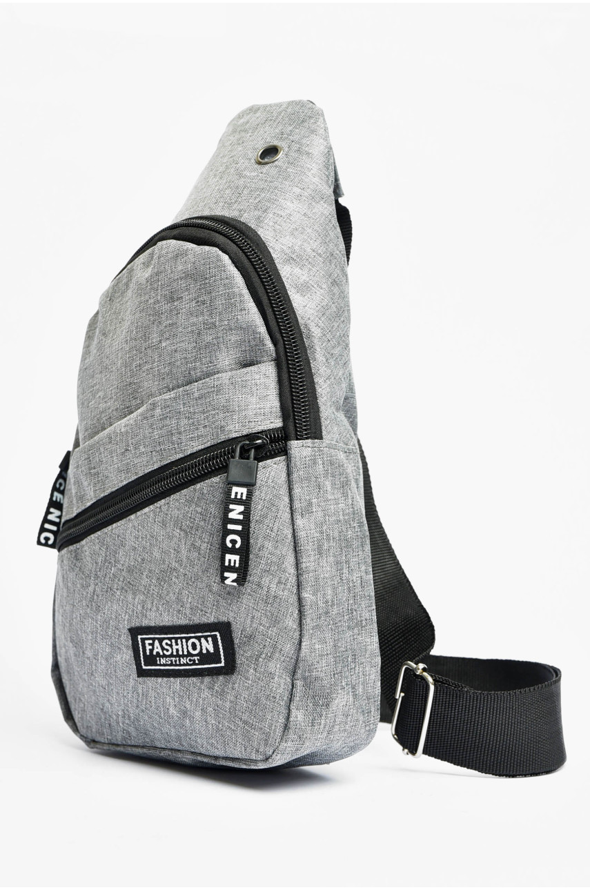 Бананка чоловіча текстильна сірого кольору 2024 201222