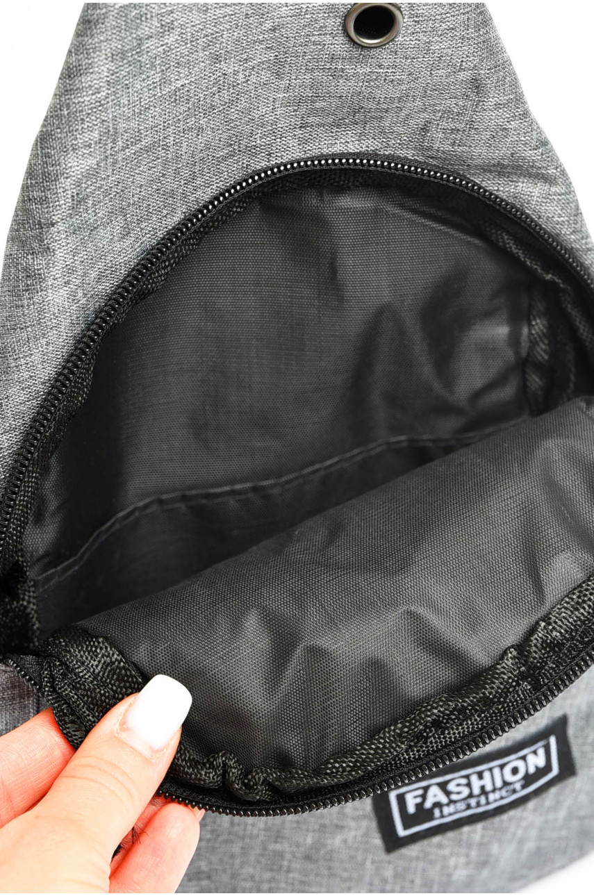 Бананка чоловіча текстильна сірого кольору 2024 201222