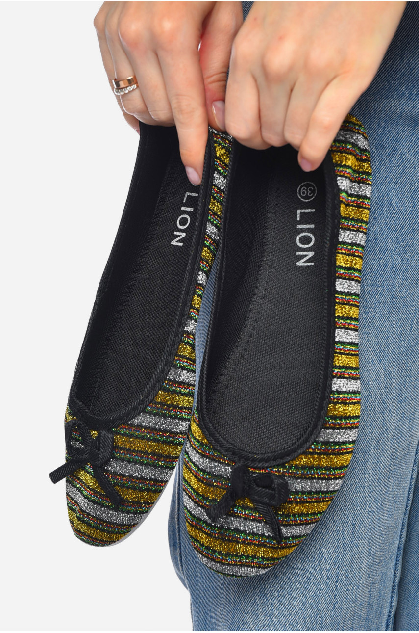 Мокасины женские черного цвета в разноцветную полоску 5613 201235 Мокасины женские черного цвета в разноцветную полоску 5613 201235