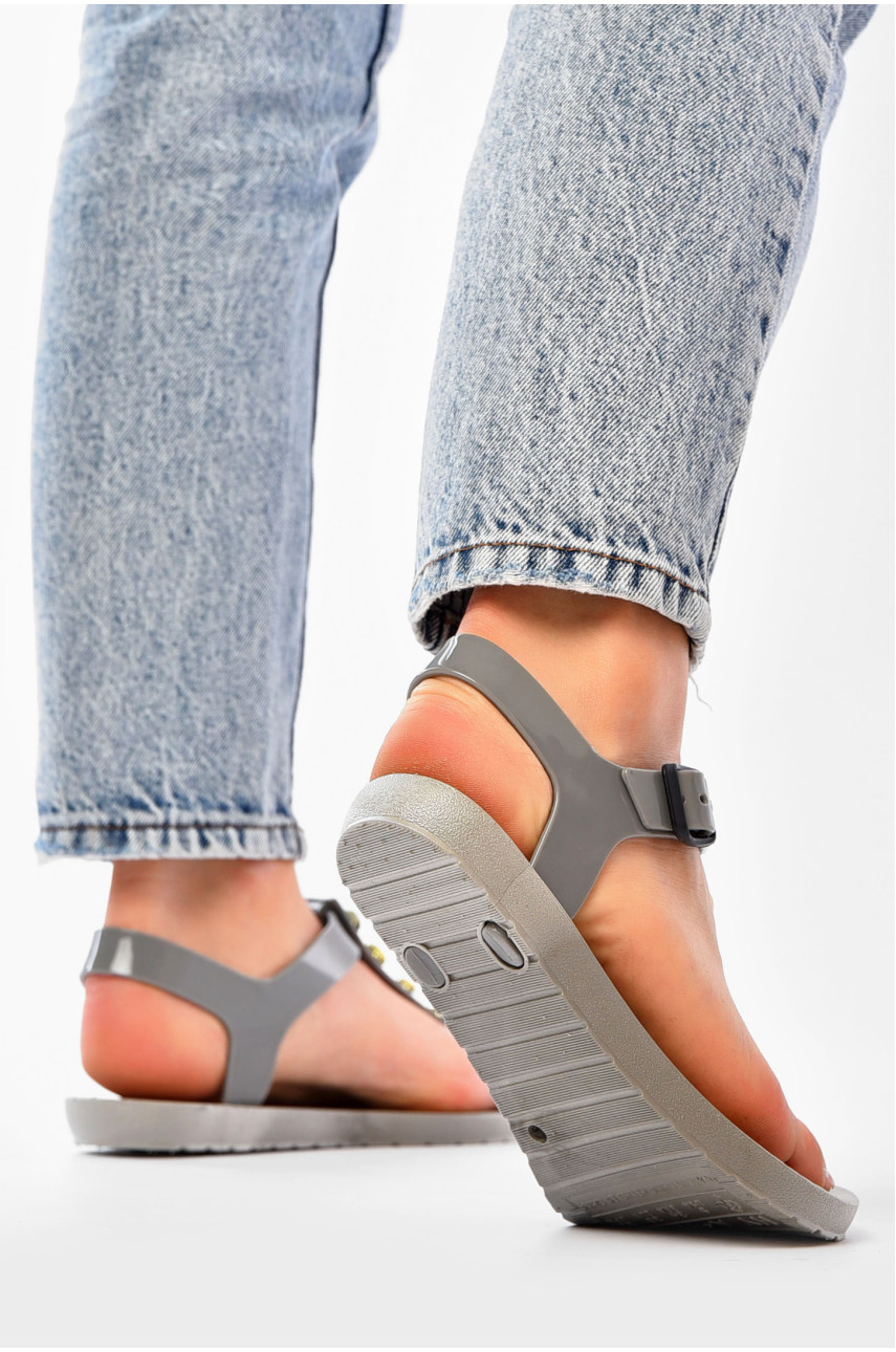 Босоножки женские серого цвета 31818-2 201245