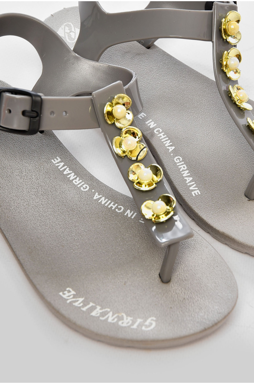 Босоножки женские серого цвета 31818-2 201245