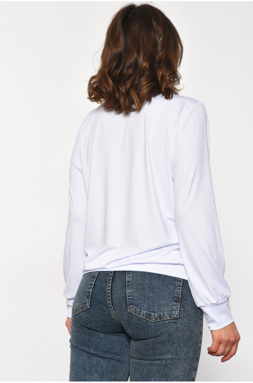 Свитшот женский с рисунком белого цвета Уценка 801 201299