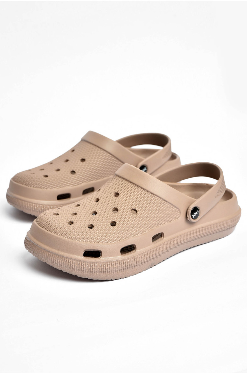 Кроксы женские темно-бежевого цвета С-98 201312 Кроксы женские темно-бежевого цвета С-98 201312