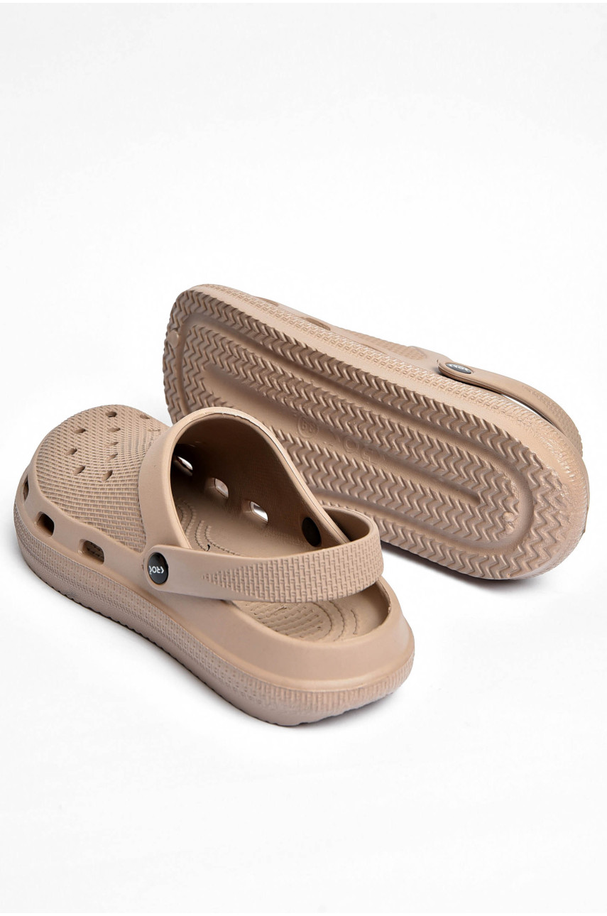 Кроксы женские темно-бежевого цвета С-98 201312 Кроксы женские темно-бежевого цвета С-98 201312