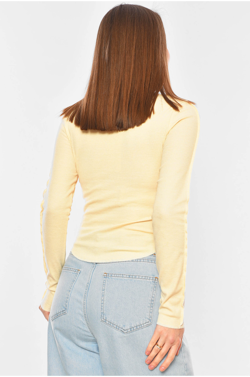 Кофта женская в рубчик бежевого цвета 0124 201345 Кофта женская в рубчик бежевого цвета 0124 201345