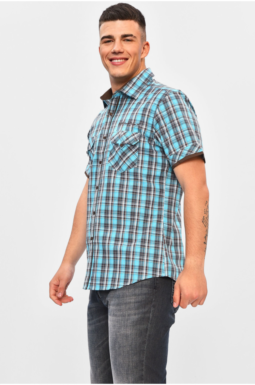 Рубашка мужская голубого цвета SDK5447K 201359