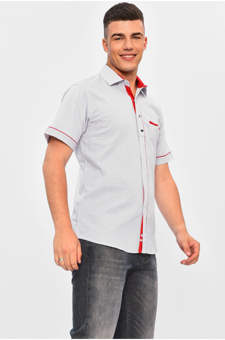 Рубашка мужская белого цвета с принтом SKY1637K 201372