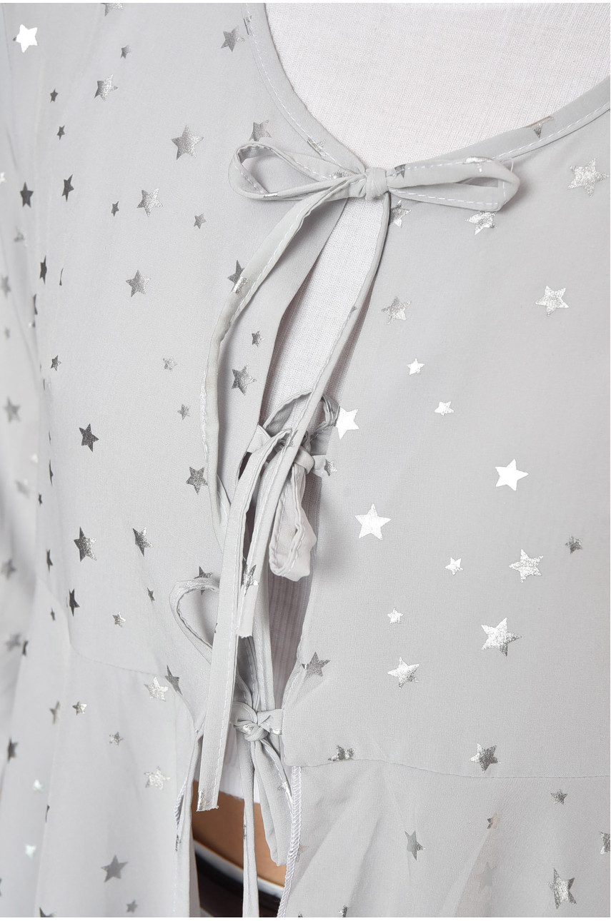 Блуза жіноча напівбатальна світло-сірого кольору 7109 201392