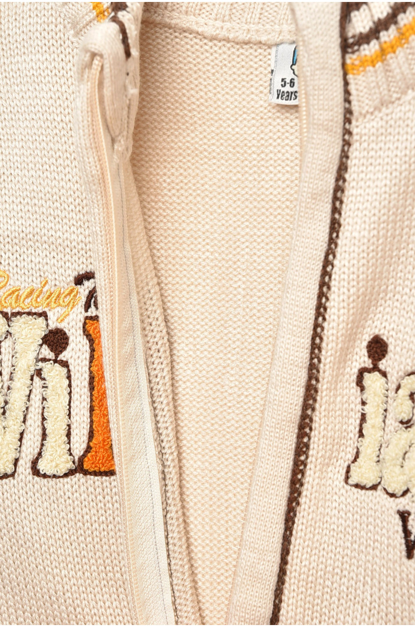 Кофта дитяча для хлопчика бежевого кольору 413 201430