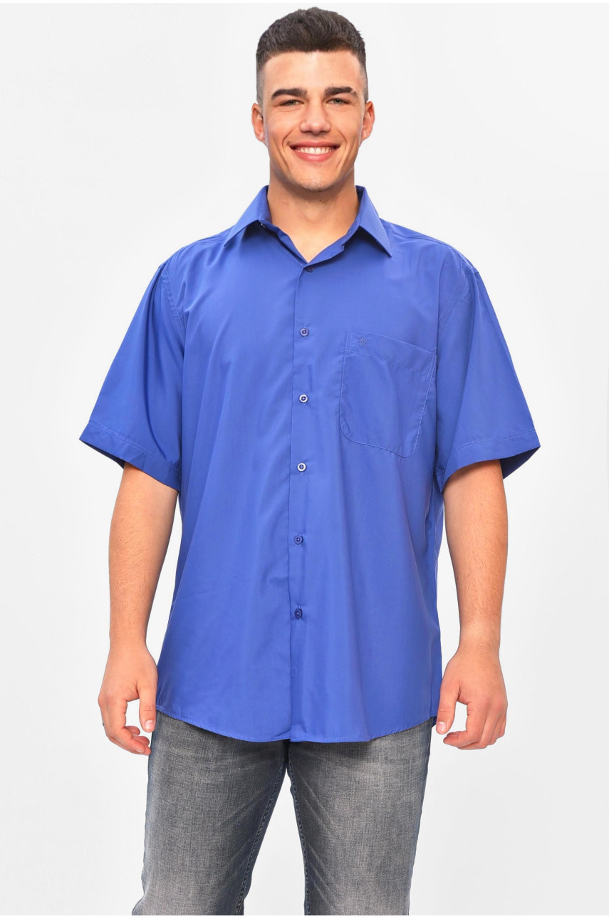 Рубашка мужская батальная синего цвета SDK5012K 201436