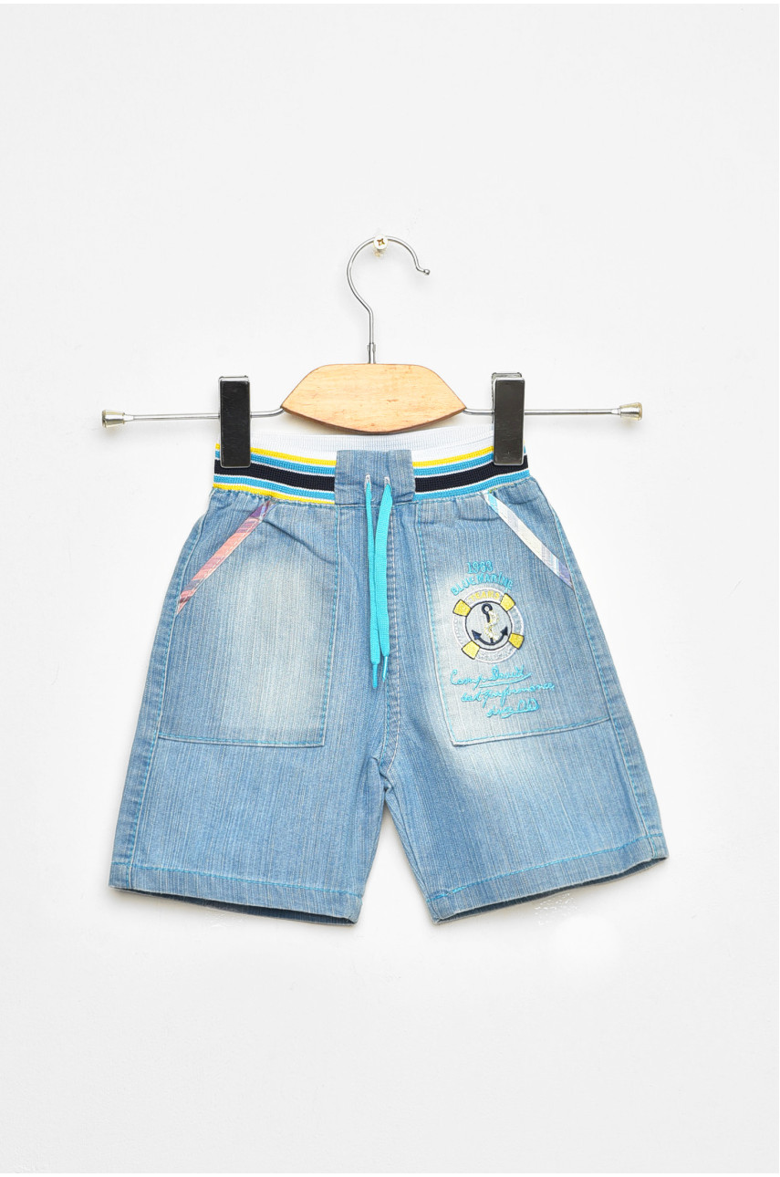 Шорты джинсовые детские для мальчика голубого цвета асорти 201441