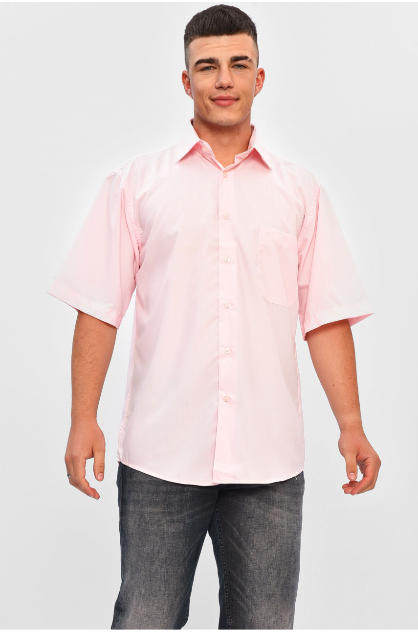 Рубашка мужская батальная светло-розового цвета 4487 201454