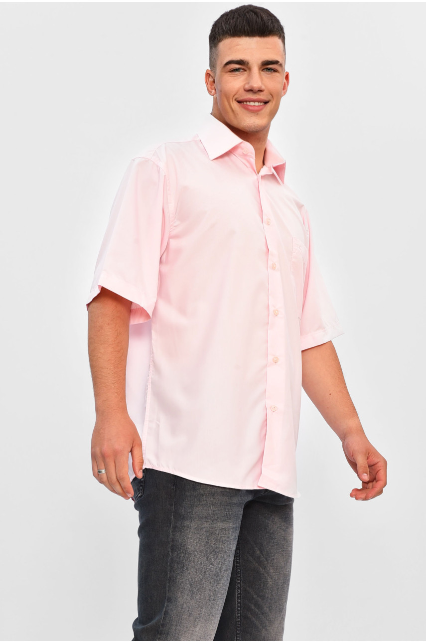 Рубашка мужская батальная светло-розового цвета 4487 201454