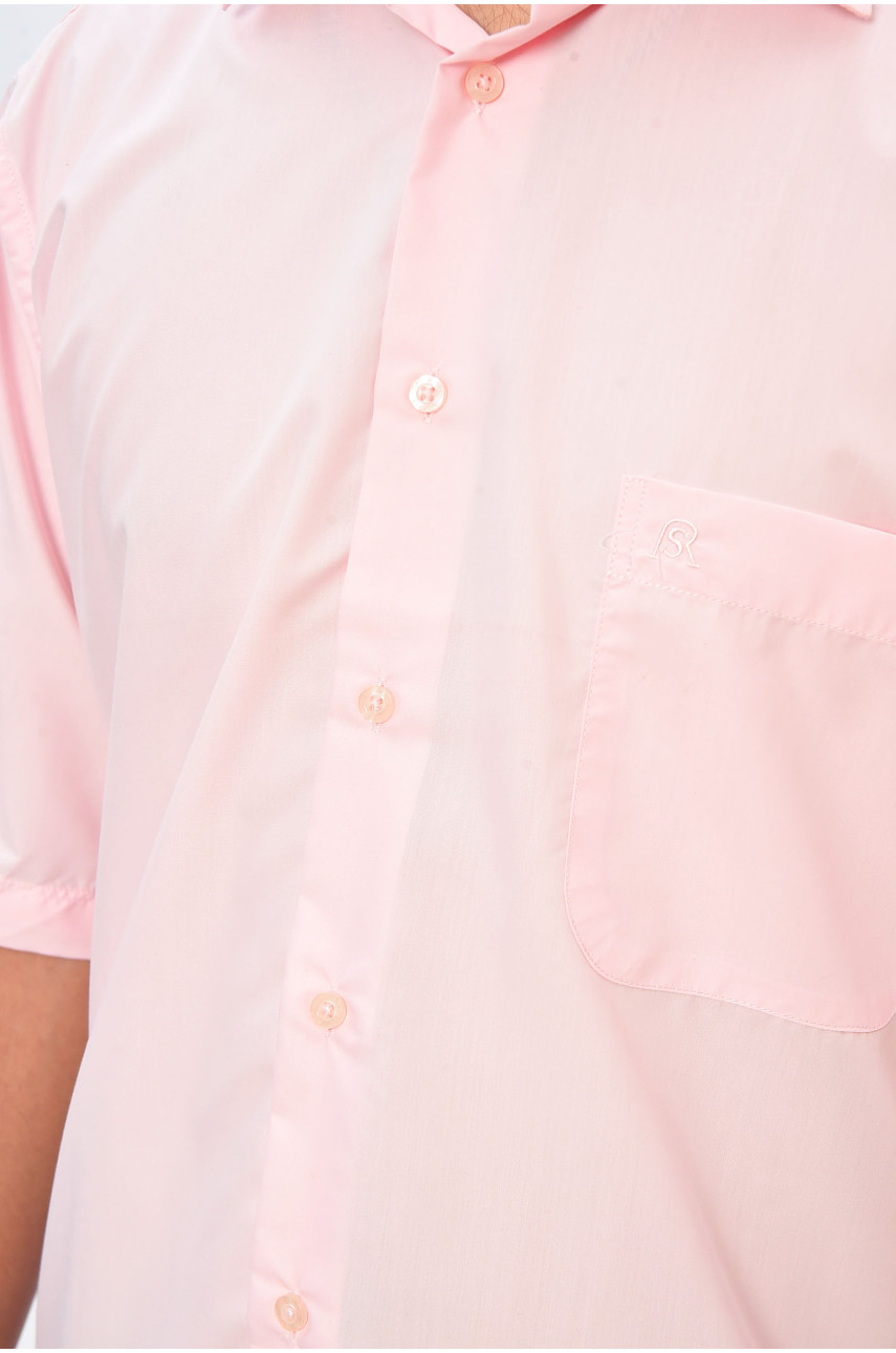Рубашка мужская батальная светло-розового цвета 4487 201454