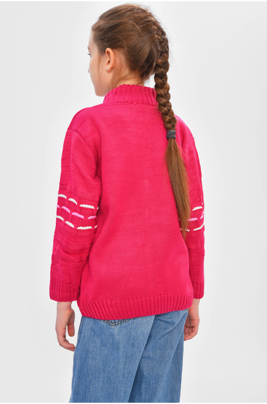 Кофта дитяча для дівчинки темно-рожевого кольору асорти 201457
