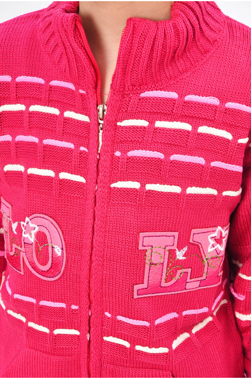 Кофта дитяча для дівчинки темно-рожевого кольору асорти 201457
