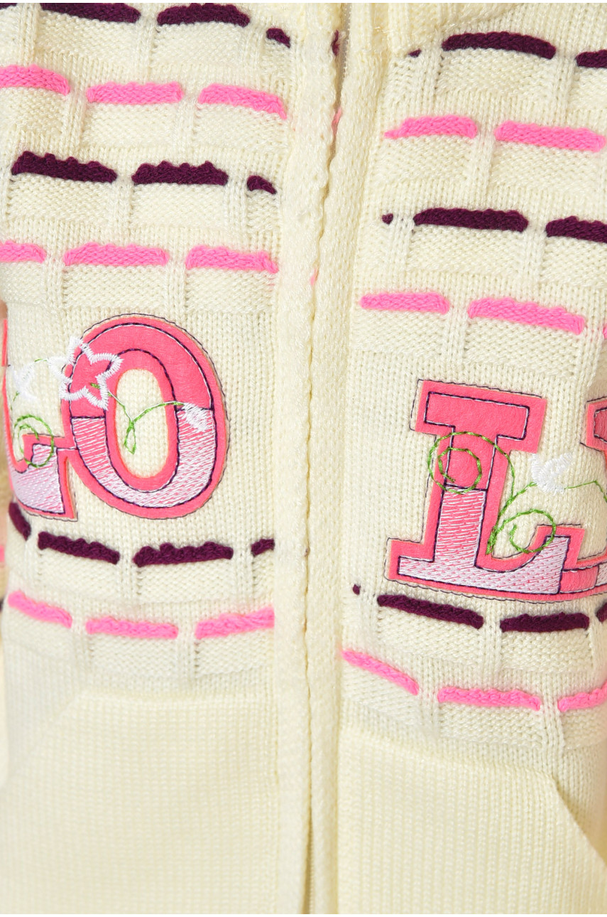 Кофта дитяча для дівчинки молочного кольору асорти 201458