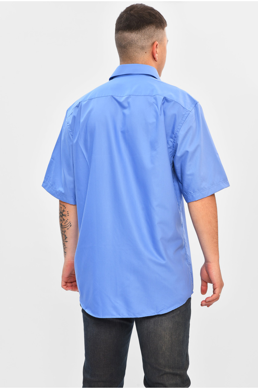 Сорочка чоловіча батальна темно-синього кольору 5947 201462 Сорочка чоловіча батальна темно-синього кольору 5947 201462