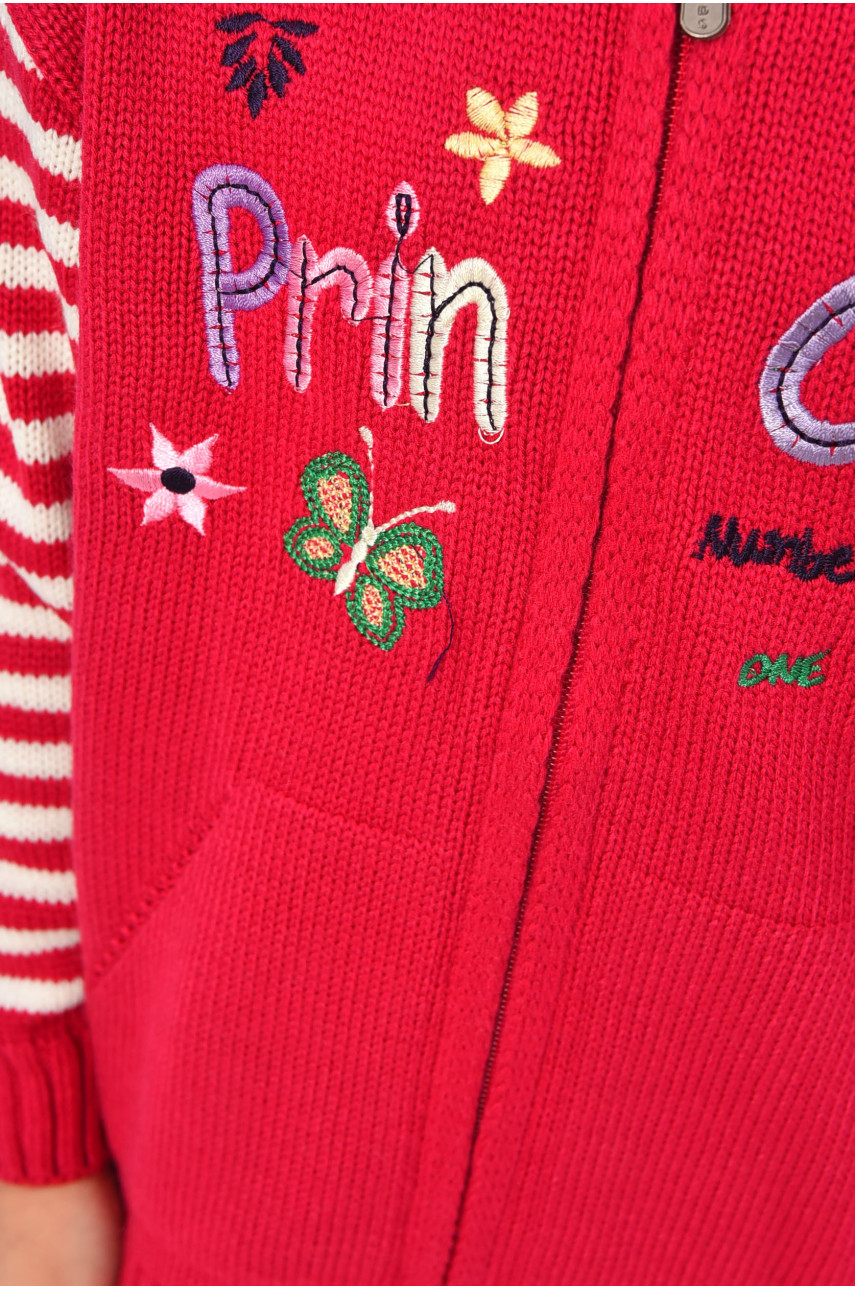 Кофта десткая для девочки темно-розового цвета 703 201466 Кофта десткая для девочки темно-розового цвета 703 201466