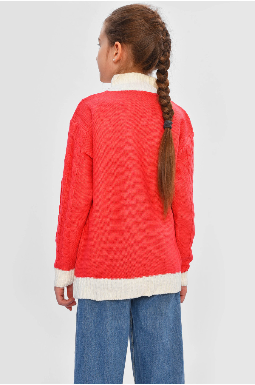 Кофта дитяча для дівчинки коралового кольору 735 201478