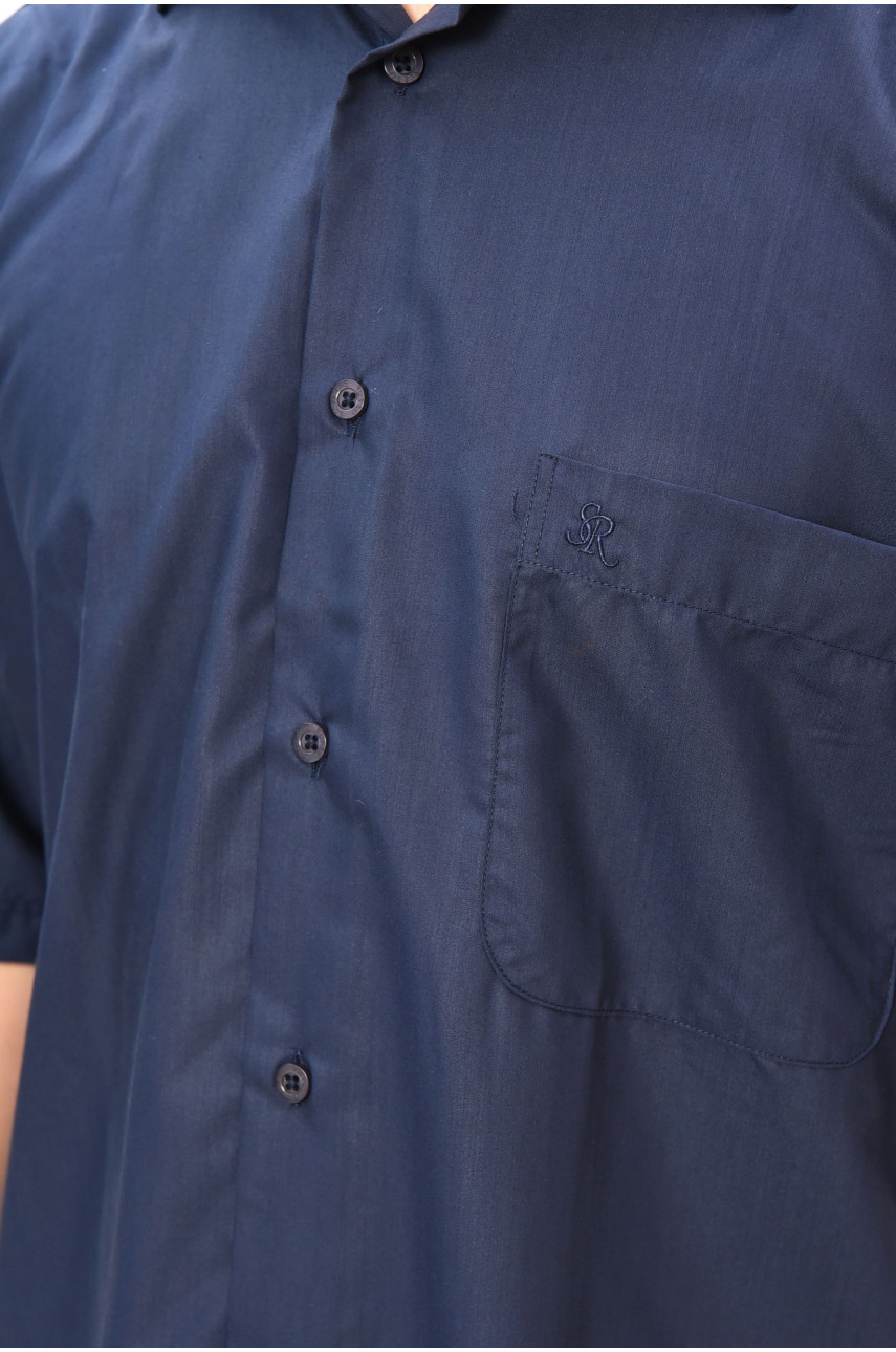 Сорочка чоловіча батальна темно-синього кольору 5948 201487 Сорочка чоловіча батальна темно-синього кольору 5948 201487