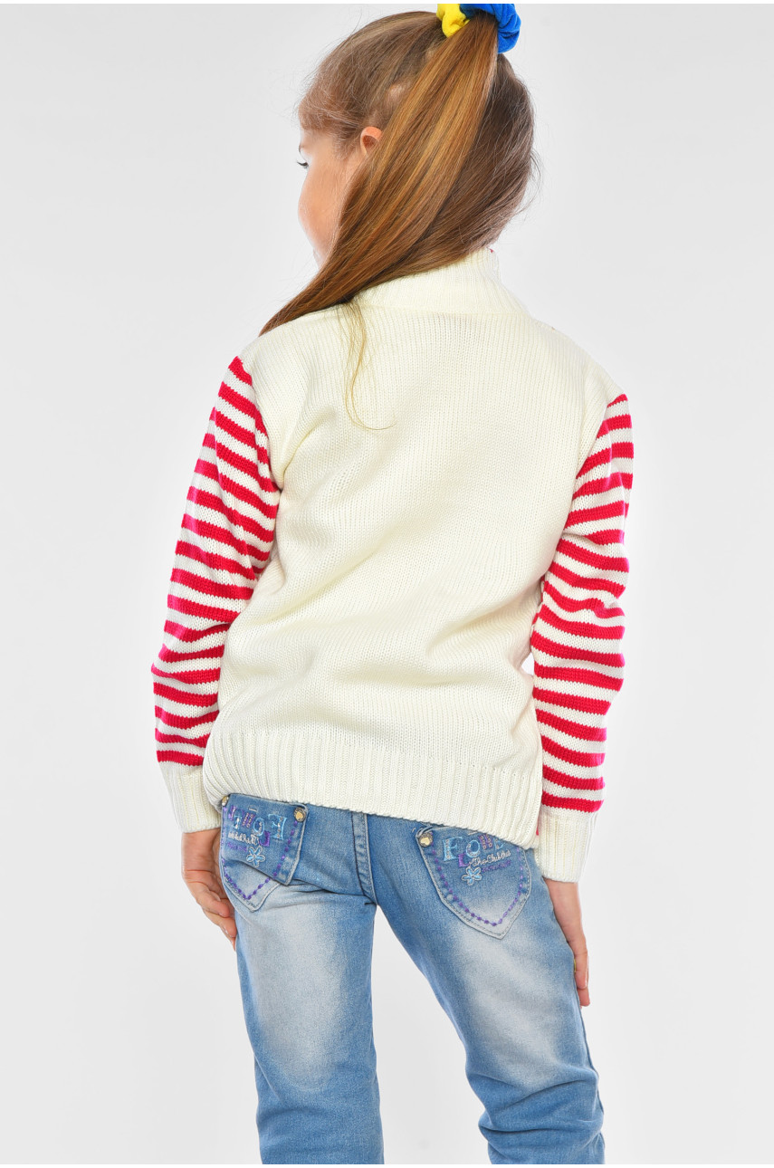 Кофта дитяча для дівчинки молочного кольору 703 201498