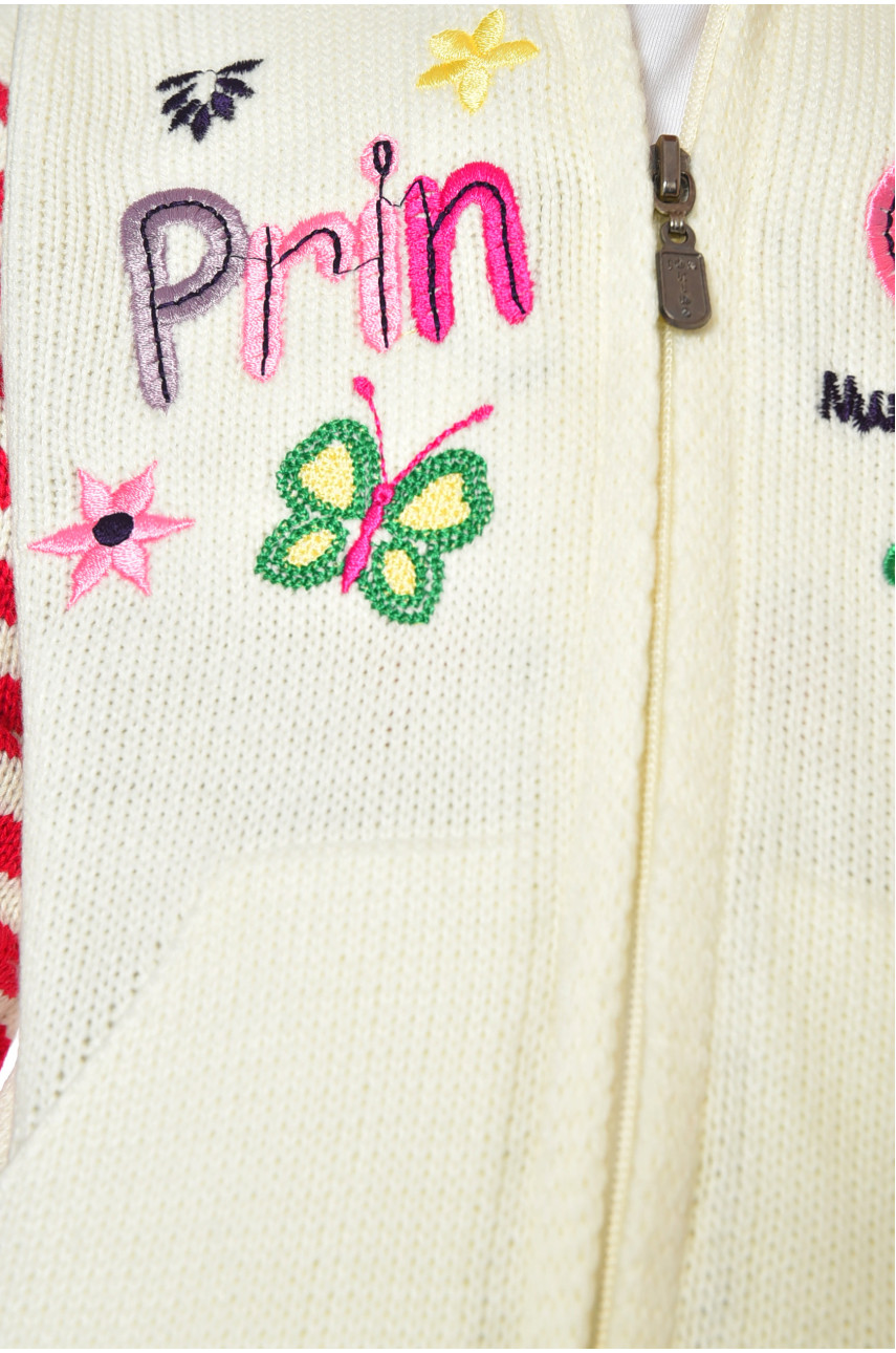 Кофта дитяча для дівчинки молочного кольору 703 201498