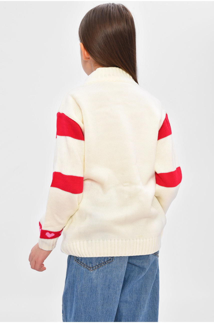 Кофта дитяча для дівчинки молочного кольору асорти 201503 Кофта дитяча для дівчинки молочного кольору асорти 201503